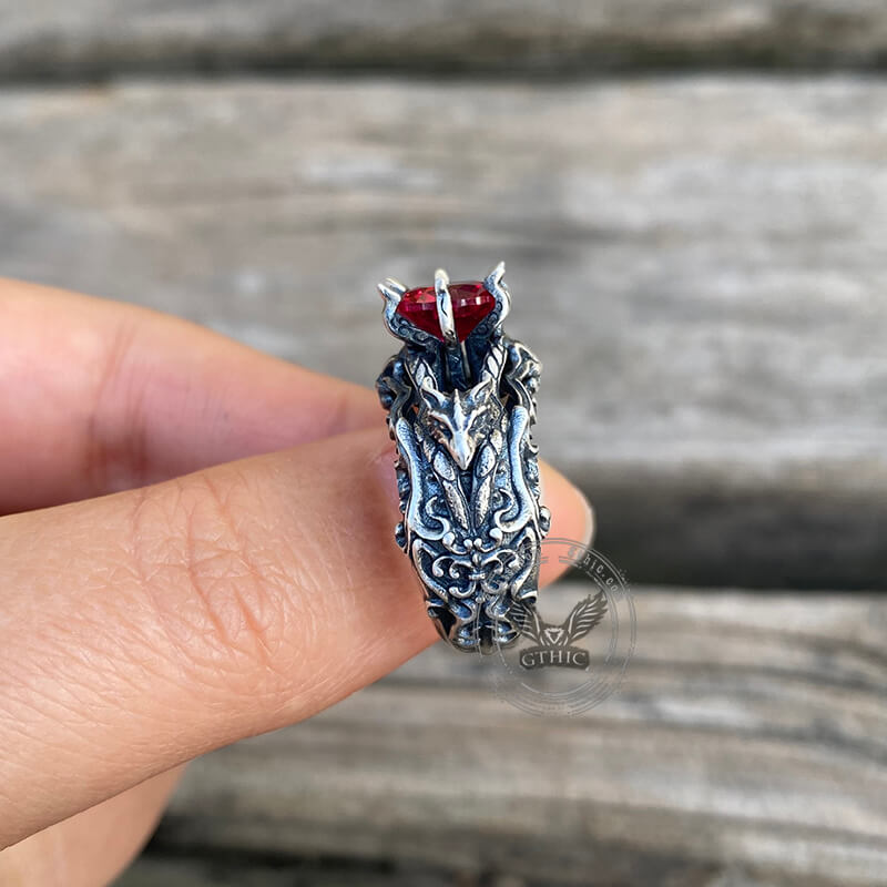 Dragon Zircon Sterling Silver Ring