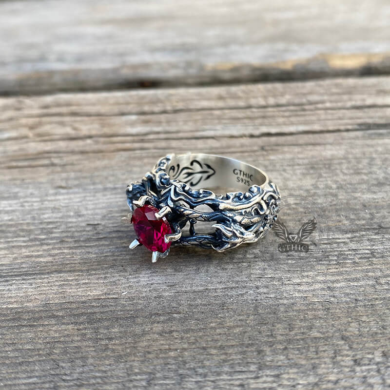 Dragon Zircon Sterling Silver Ring
