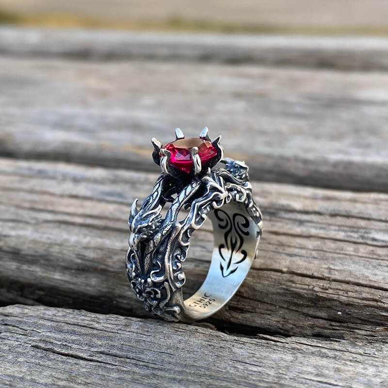Dragon Zircon Sterling Silver Ring