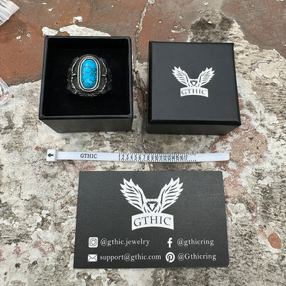 Eagle Turquoise Stainless Steel Ring