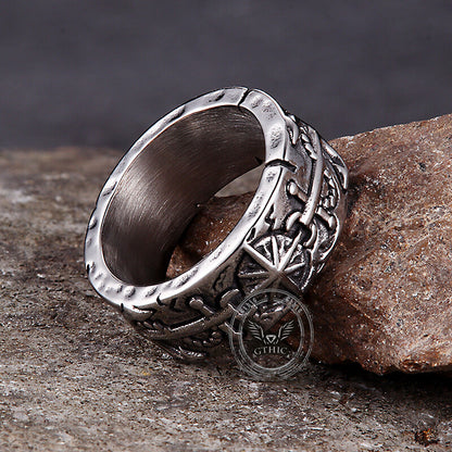 Eight-pointed Star Pirate Anchor Stainless Steel Ring