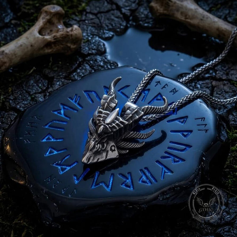 Evil Dragon Head Stainless Steel Pendant