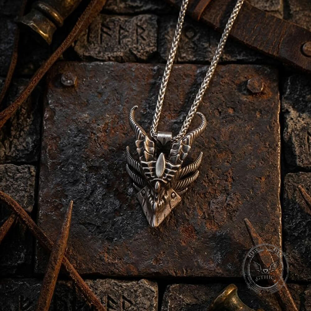 Evil Dragon Head Stainless Steel Pendant