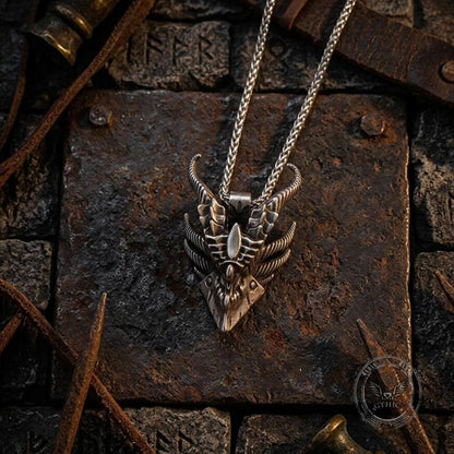 Evil Dragon Head Stainless Steel Pendant