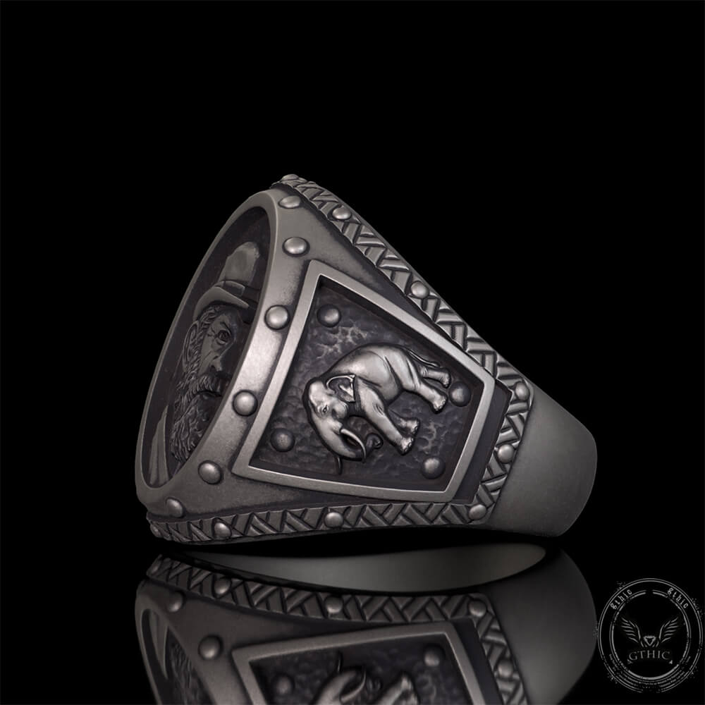 Explorer Elephant Sterling Silver Ring