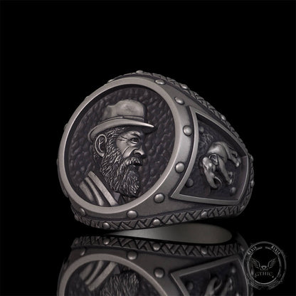 Explorer Elephant Sterling Silver Ring