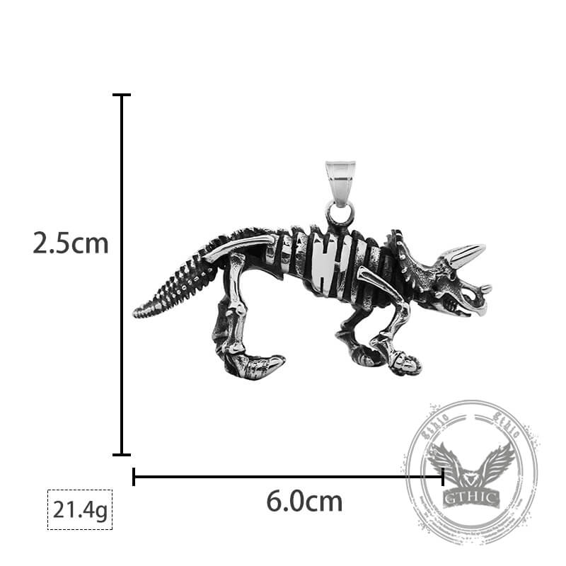 Ferocious Dinosaur Stainless Steel Pendant