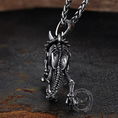 Ferocious Dinosaur Stainless Steel Pendant
