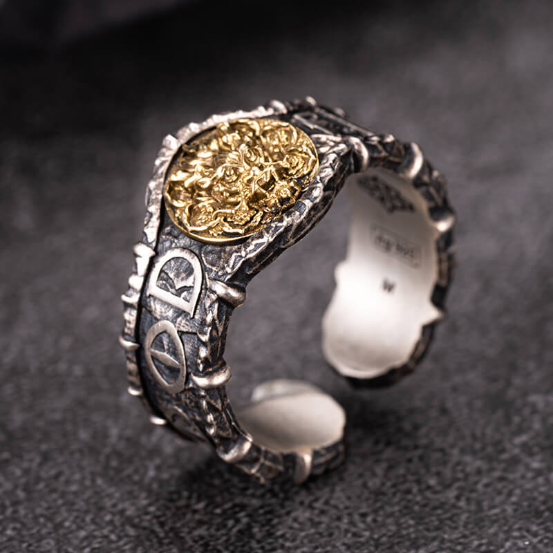 Fire Dragon Sterling Silver Ring