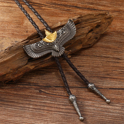Flying Eagle Alloy Animal Bolo Tie