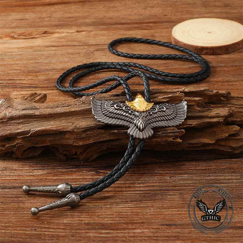 Flying Eagle Alloy Animal Bolo Tie