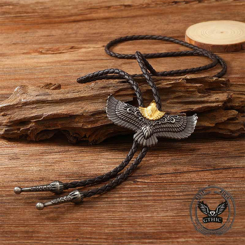 Flying Eagle Alloy Animal Bolo Tie