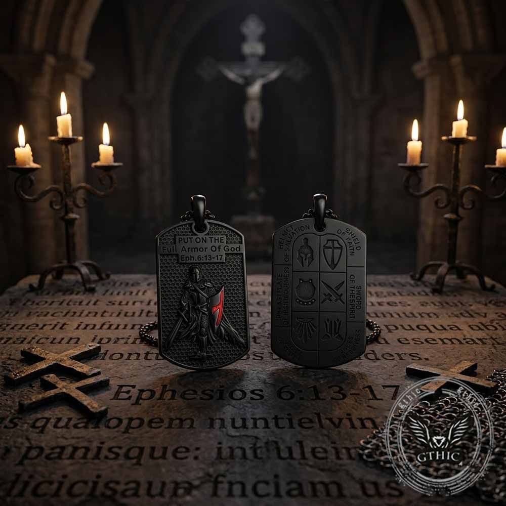 Full Armor of God Knight Stainless Steel Pendant