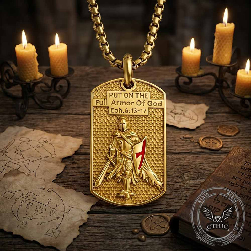 Full Armor of God Knight Stainless Steel Pendant