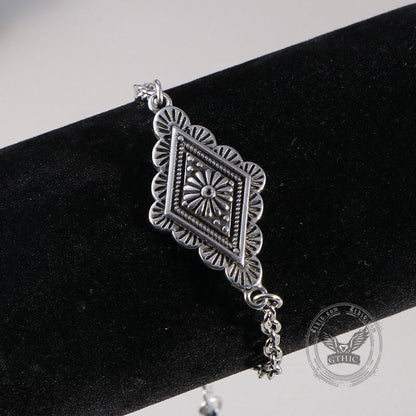 Geometric Pattern Stainless Steel Bracelet