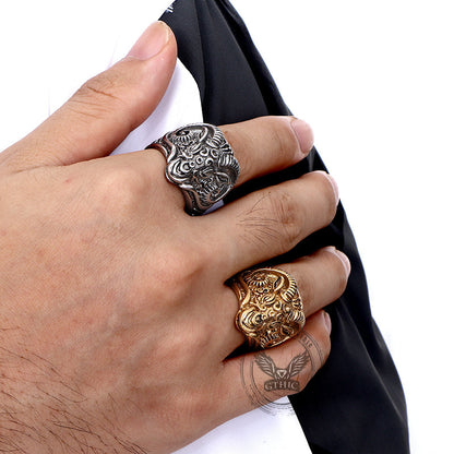 Goat Head Stainless Steel Ring