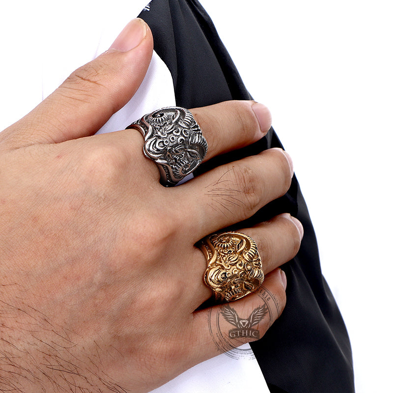 Goat Head Stainless Steel Ring