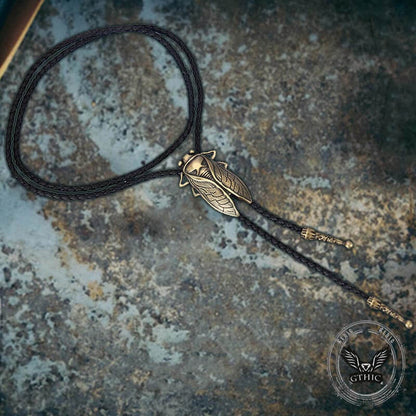 Gold Cicada Alloy Cowboy Bolo Tie