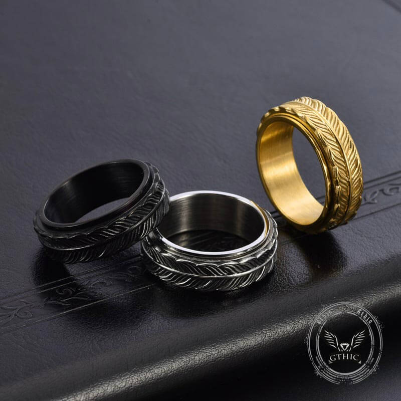 Goldfish Tail Stainless Steel Spinner Ring
