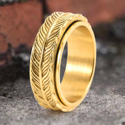 Goldfish Tail Stainless Steel Spinner Ring