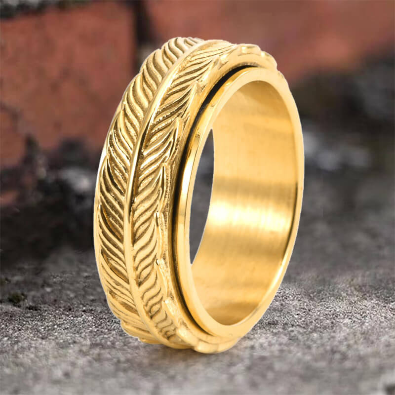 Goldfish Tail Stainless Steel Spinner Ring