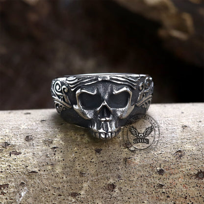 Goth Stainless Steel Skull Ring