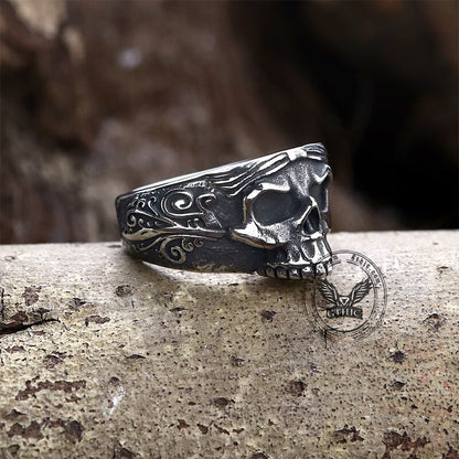 Goth Stainless Steel Skull Ring