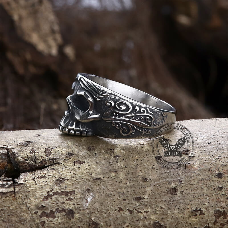 Goth Stainless Steel Skull Ring