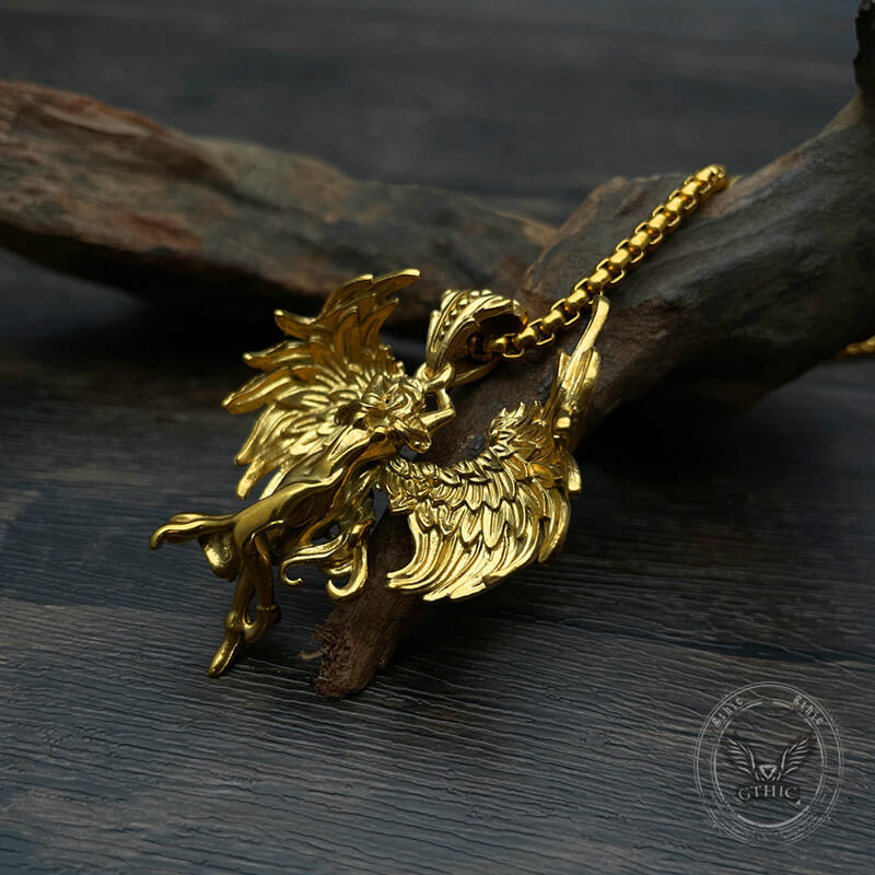 Guardian Angel Wings Stainless Steel Pendant