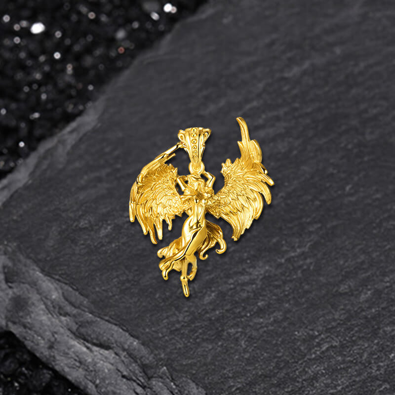 Guardian Angel Wings Stainless Steel Pendant