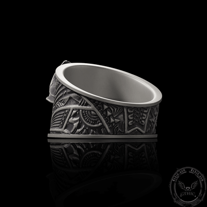 Hat Skull Sterling Silver Ring