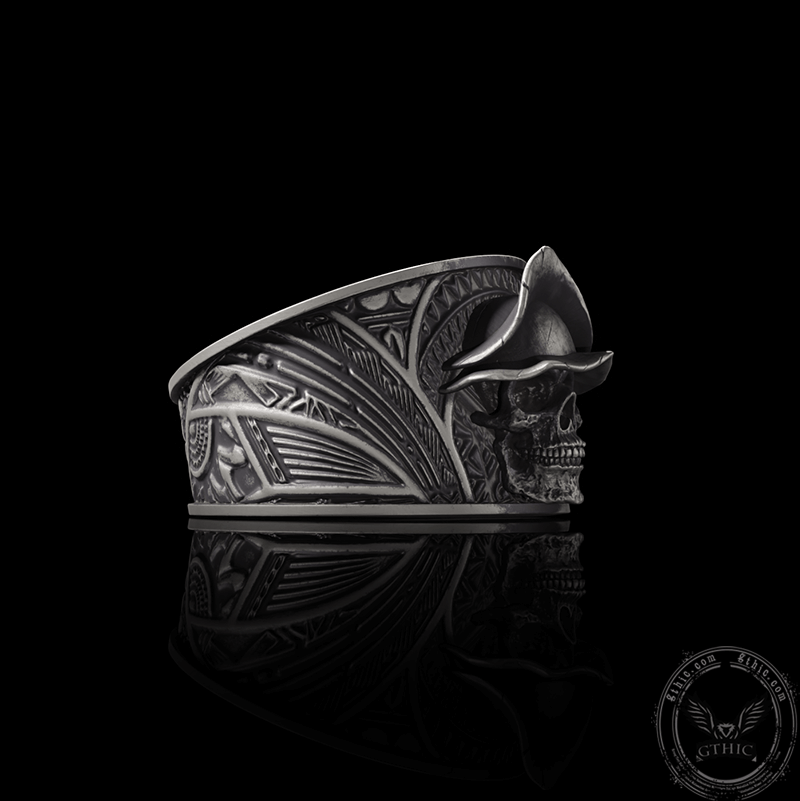 Hat Skull Sterling Silver Ring