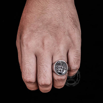 Hobo Skeleton Stainless Steel Ring