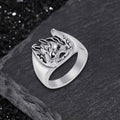 Horseshoe Horse Head Stainless Steel Ring