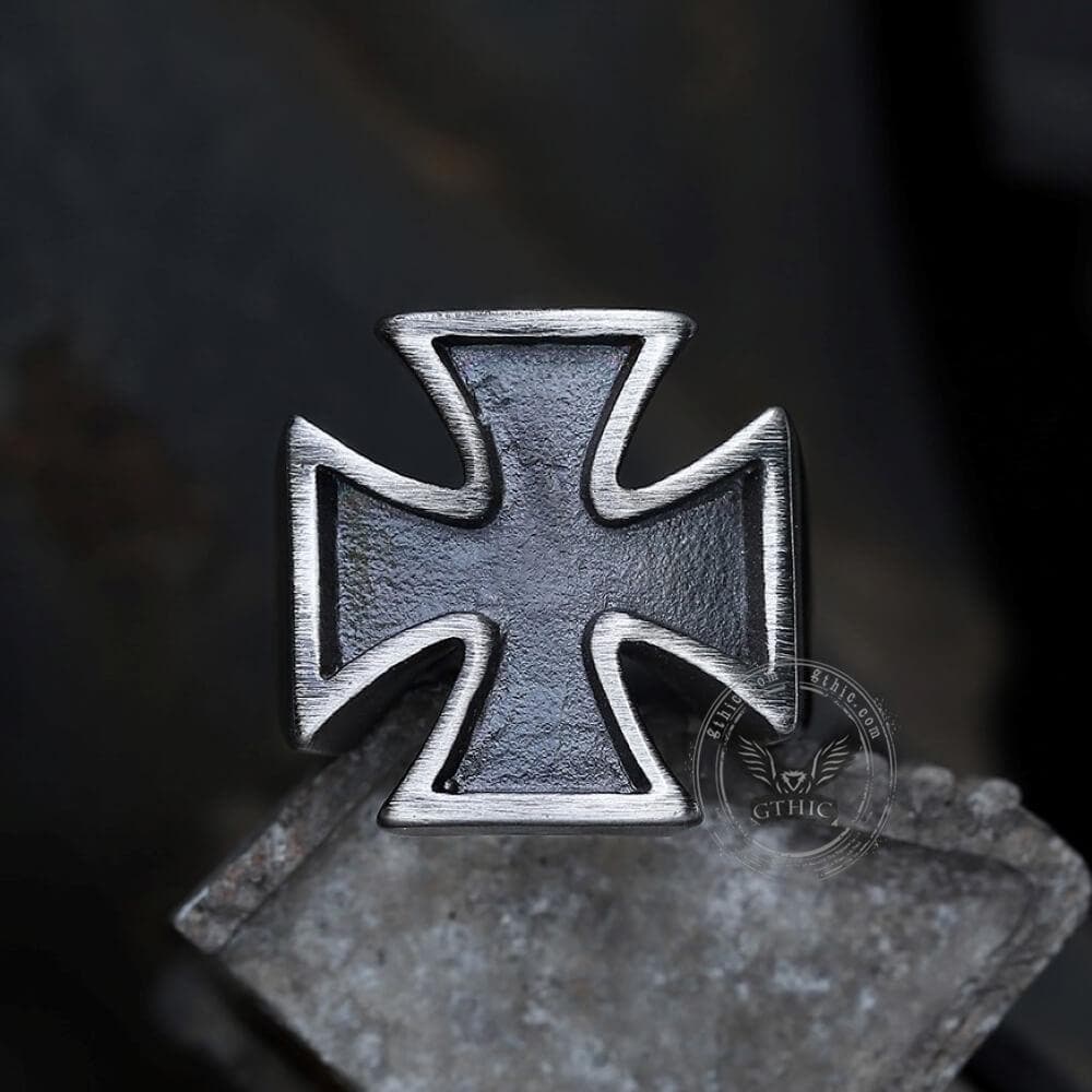 Iron Cross Stainless Steel Ring