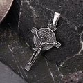 Jesus Suffering Inri Cross Stainless Steel Pendant