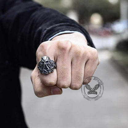 Kraken Octopus Stainless Steel Ring