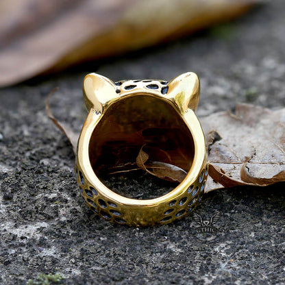 Leopard Head Stainless Steel Ring