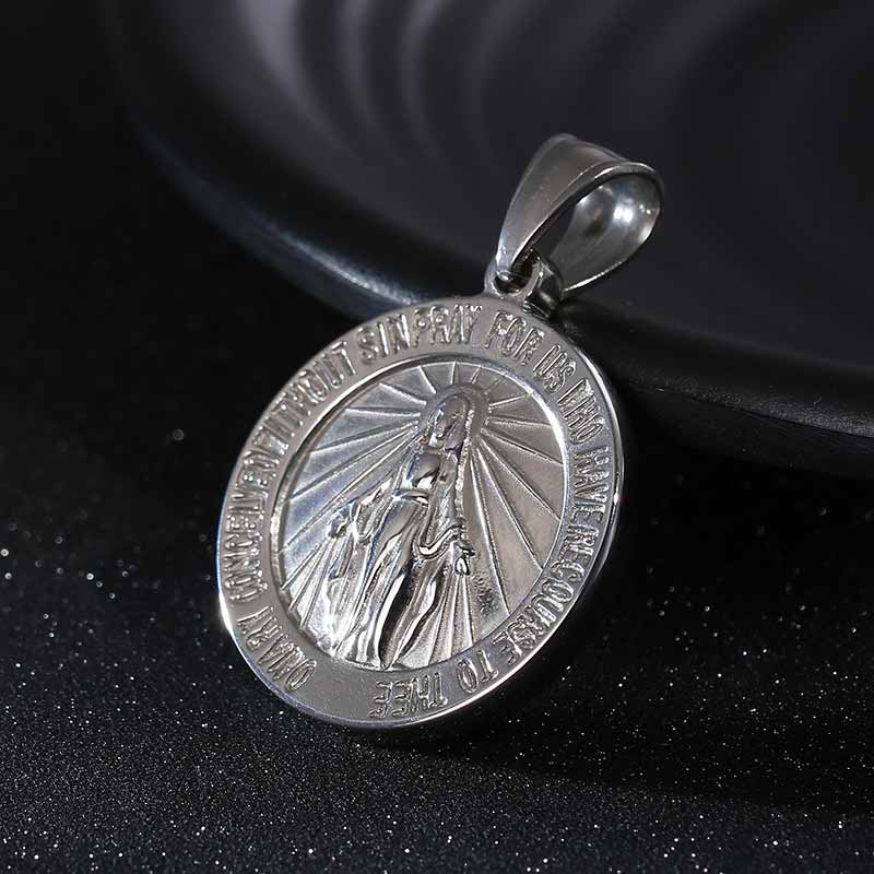 Maria Letters Stainless Steel Religion Pendant