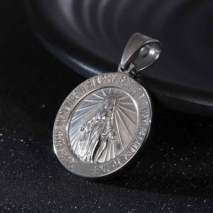 Maria Letters Stainless Steel Religion Pendant