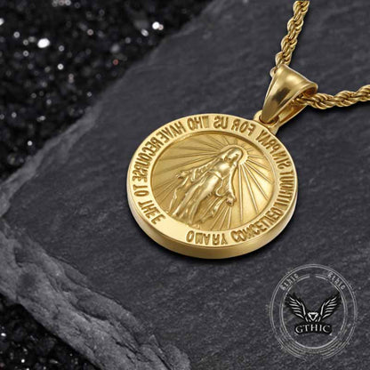 Maria Letters Stainless Steel Religion Pendant