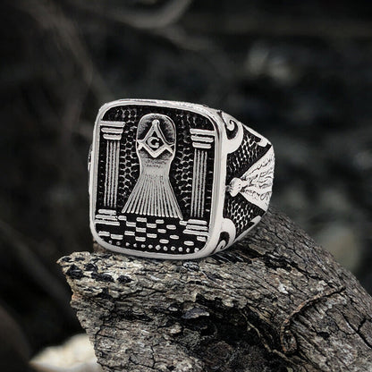 Masonic Stainless Steel Ring