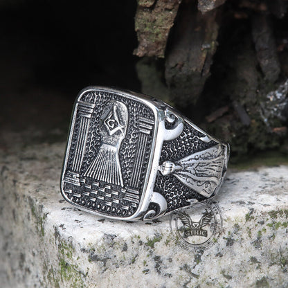 Masonic Stainless Steel Ring