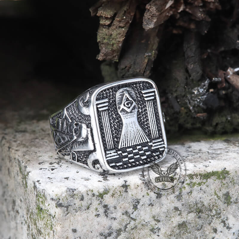 Masonic Stainless Steel Ring
