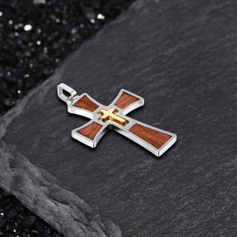Multi-layered Cross Stainless Steel Pendant