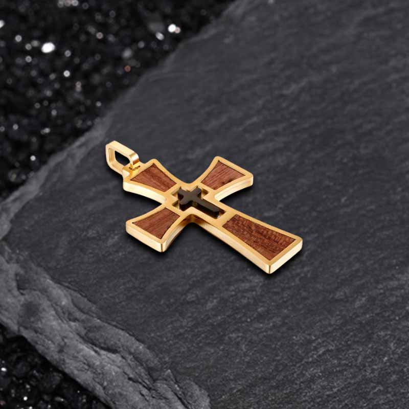 Multi-layered Cross Stainless Steel Pendant