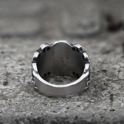 Northern Pirate Compass Stainless Steel Marine Ring