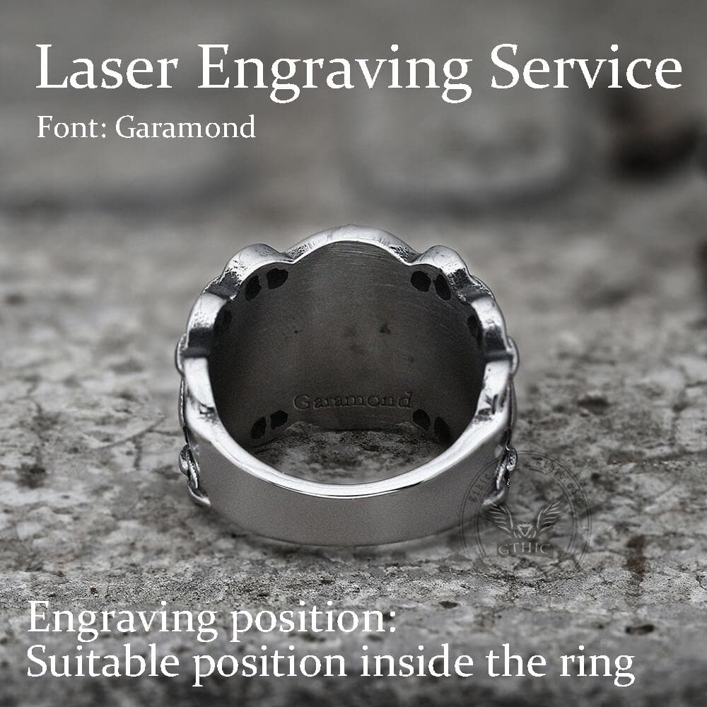 Northern Pirate Compass Stainless Steel Marine Ring