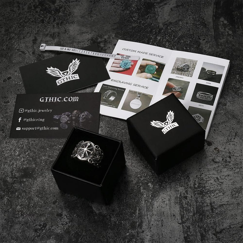 Northern Pirate Compass Sterling Silver Marine Ring