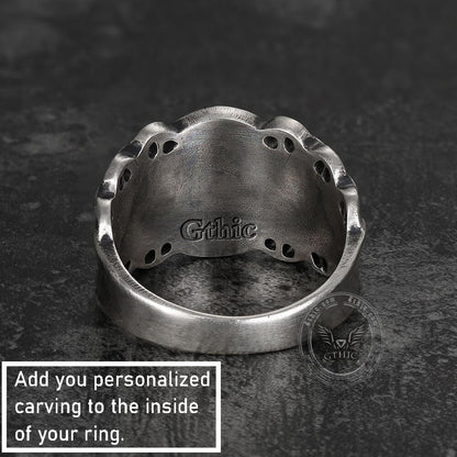 Northern Pirate Compass Sterling Silver Marine Ring